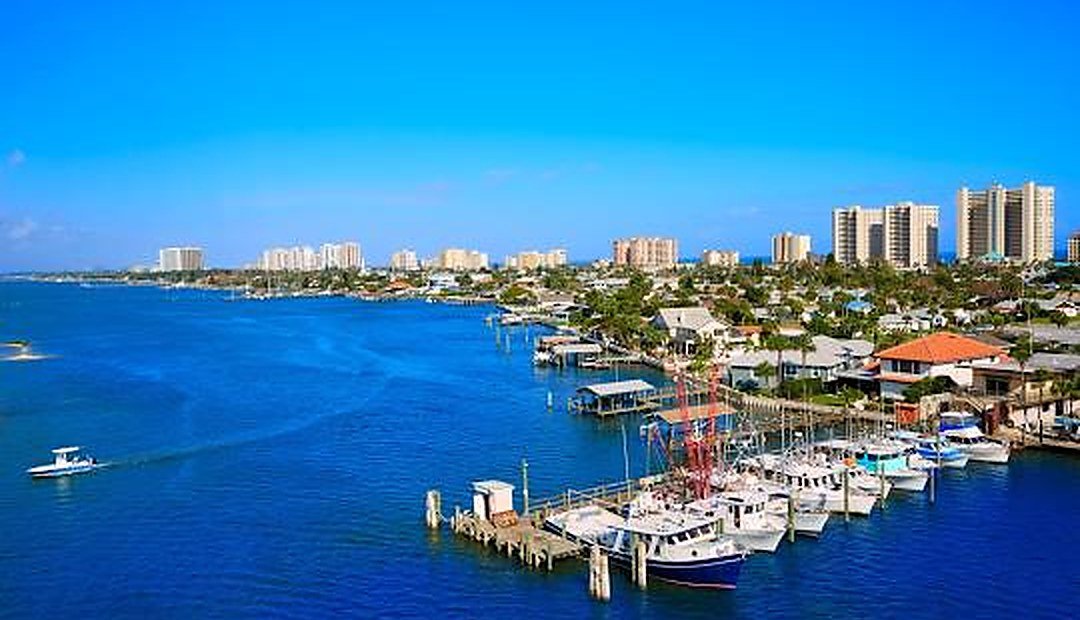 Florida coastal marina and waterfront homes, representing Florida down payment assistance programs